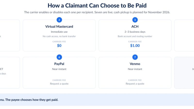 How Do You Pay a Claimant Instantly Instead of Mailing a Check?